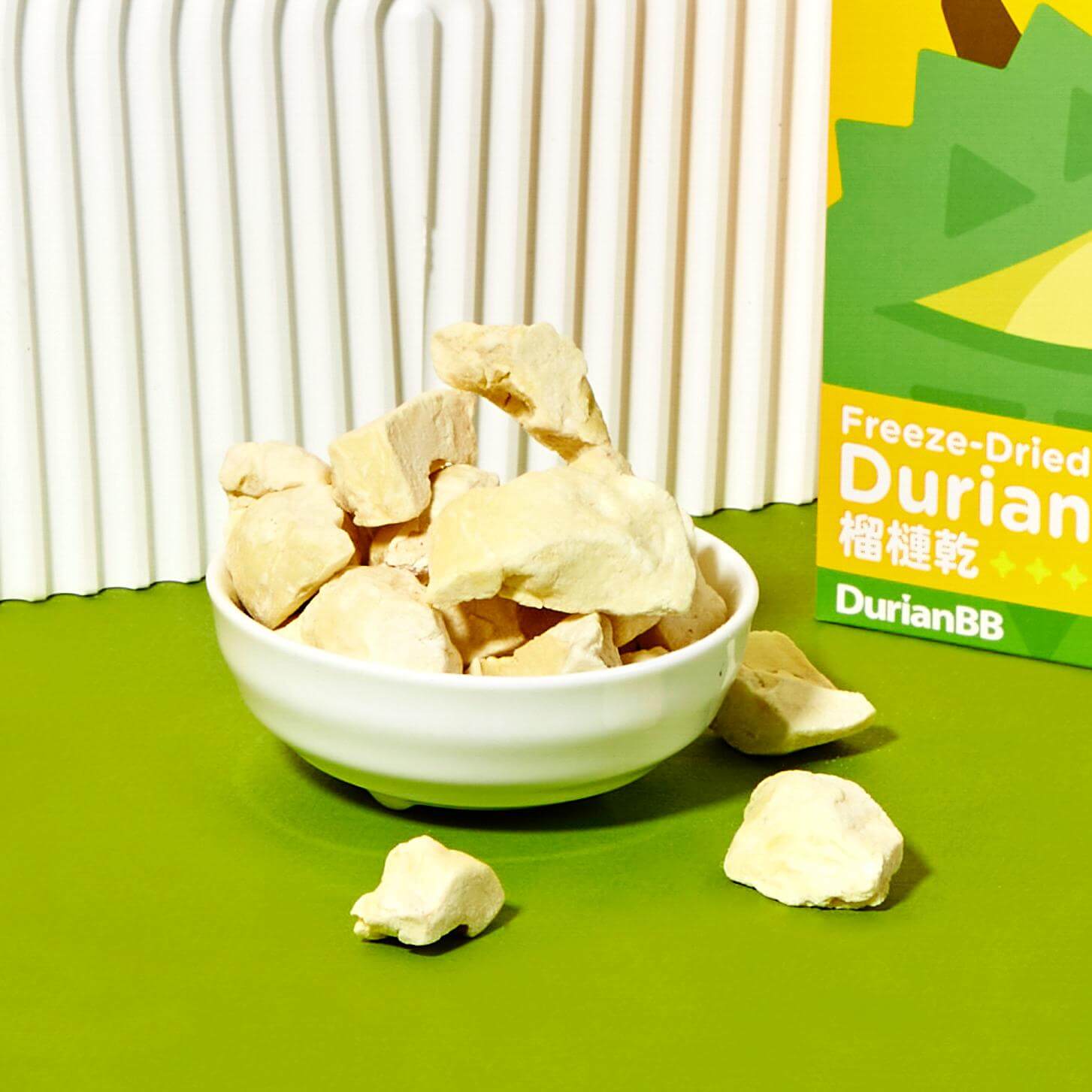 freeze dried durian as durian gift in a bowl