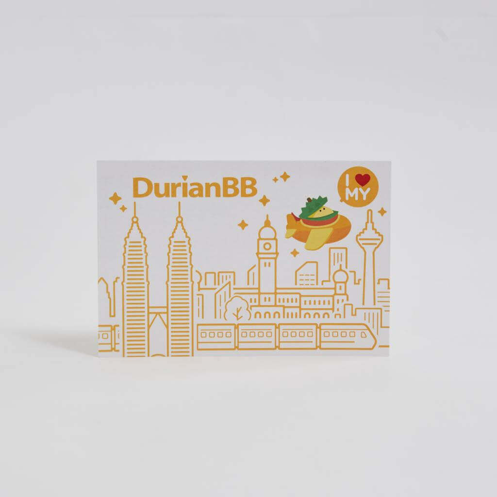 DurianBB Merchandise Malaysia Souvenir Postcard featuring KLCC