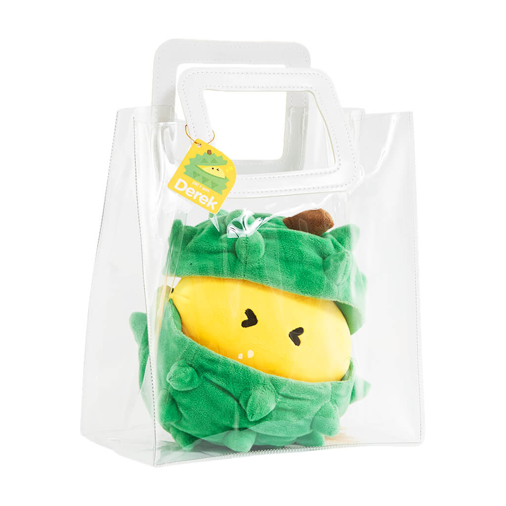 DurianBB Merchandise Plushie - Derek in a plastic bag