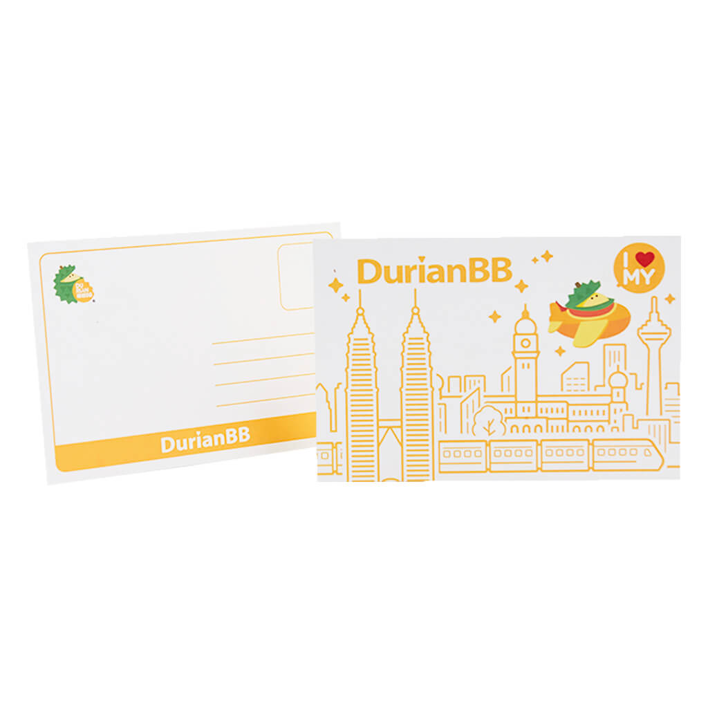 DurianBB Merchandise Malaysia Souvenir Postcard featuring KLCC